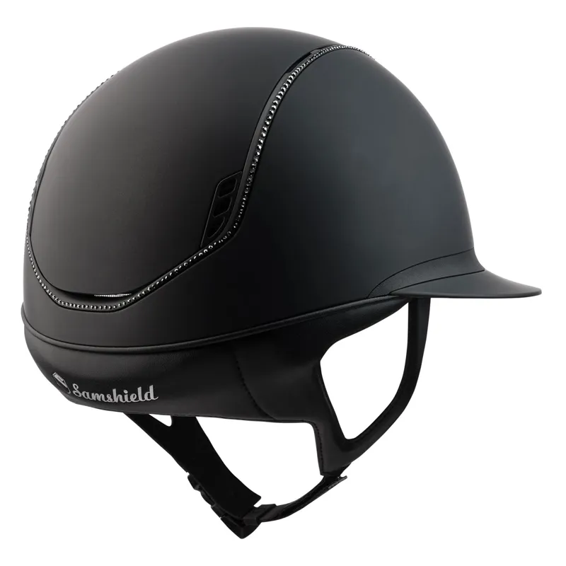 Samshield Miss Shield Shadowmatt 2.0 300 Crystal Riding Hat - Black-1