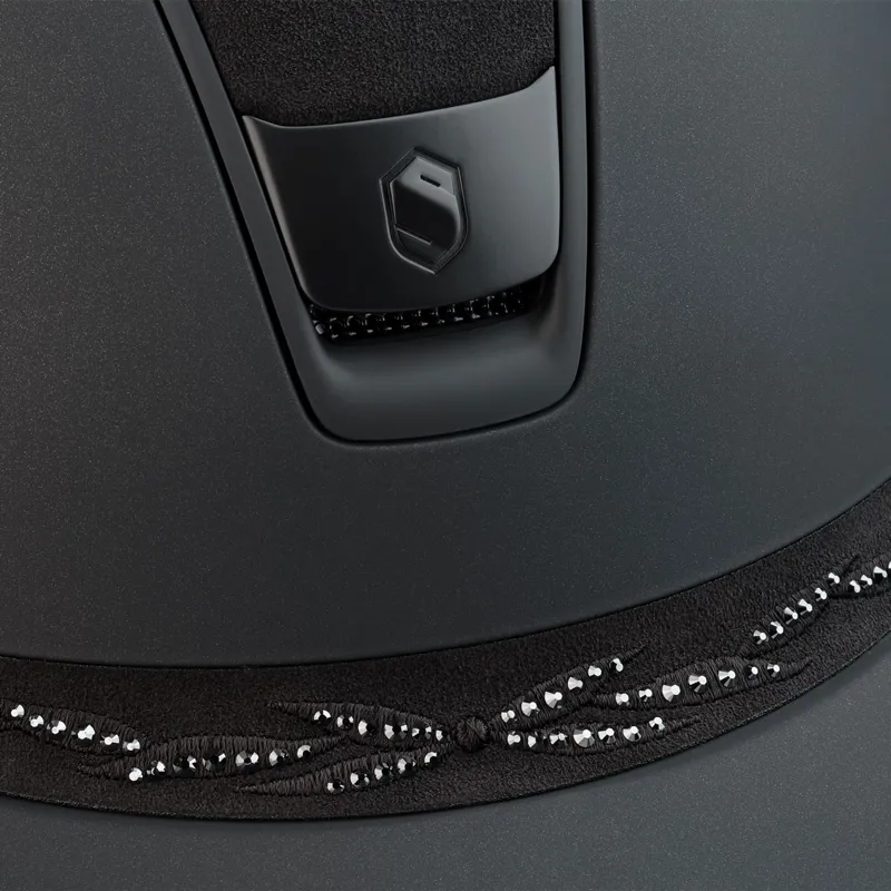 Samshield Miss Shield Shadowmatt 2.0 Flower Swarovski Band Hat - Black-2