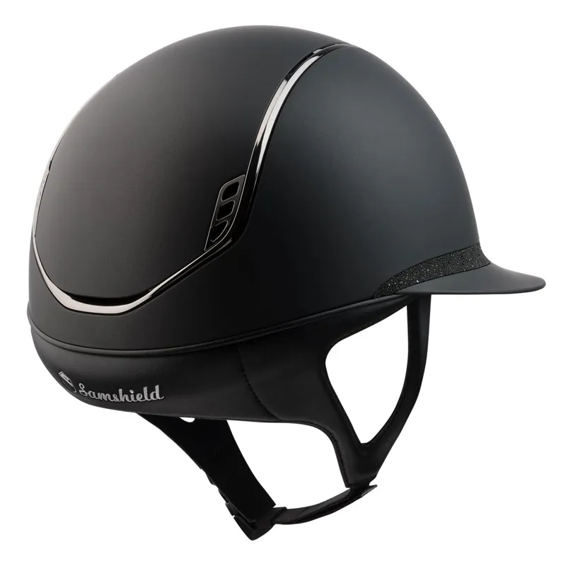 Samshield Miss Shield Shadowmatt 2.0 Crystal Fabric Blason Hat - Black-1