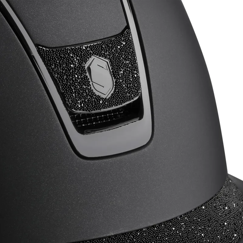 Samshield Miss Shield Shadowmatt 2.0 Crystal Fabric Blason Hat - Black-2