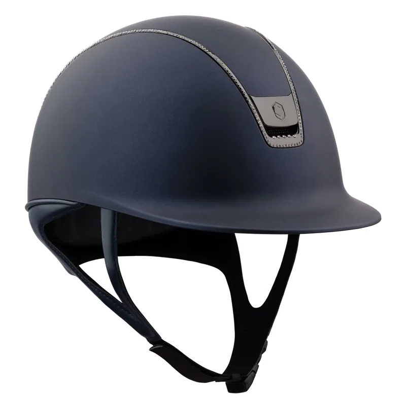 Samshield Shadowmatt 2.0 Standard 300 Crystals Riding Hat - Blue/Clear