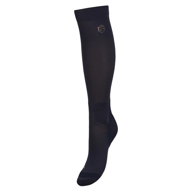 Samshield Aimy Ladies Tall Riding Socks - Navy/Rose Gold