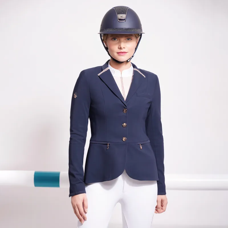 Samshield Victorine Crystal Rose Gold Competition Jacket - Navy