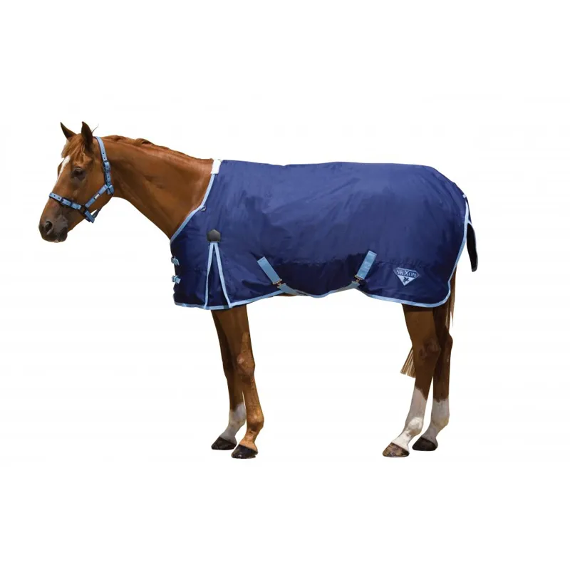 Saxon 600D Lightweight Standard Neck Turnout Rug 0g Navy/Light