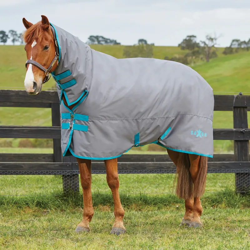 Grey/Blue New Saxon 600D Heavy 300g Combo Turnout Rug Was £69.99 