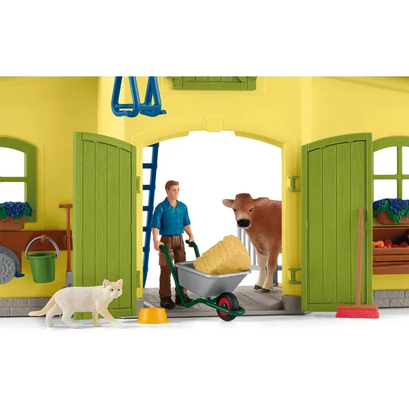 Schleich Large Farm with Animals Toy Set-7