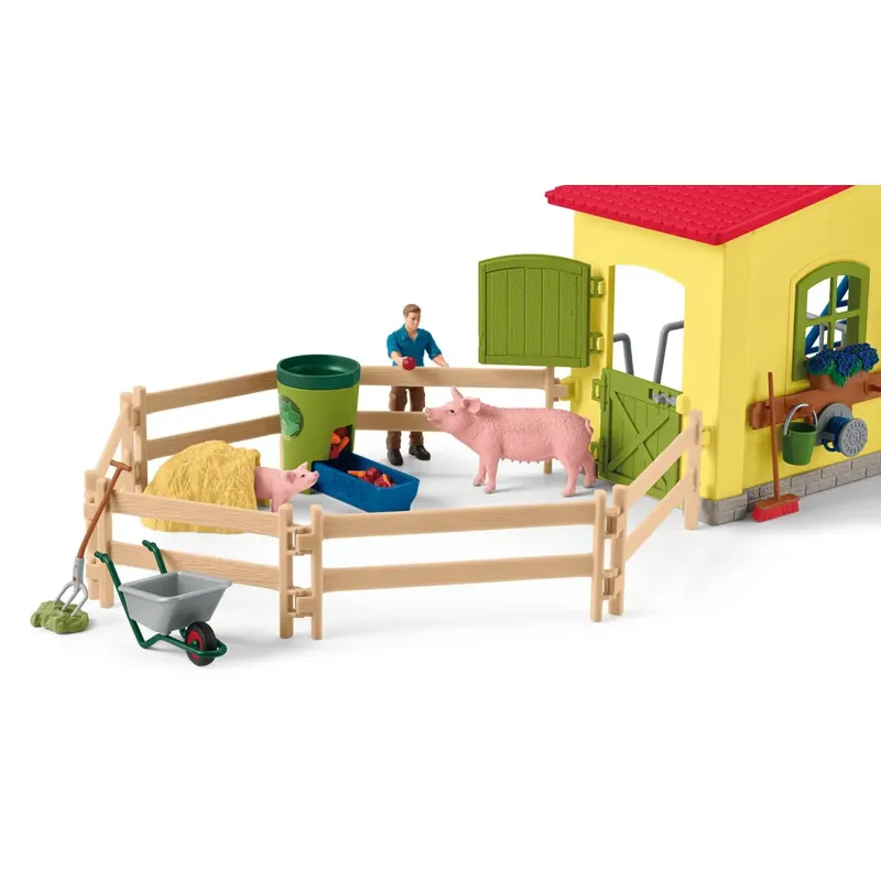 Schleich Large Farm with Animals Toy Set-8