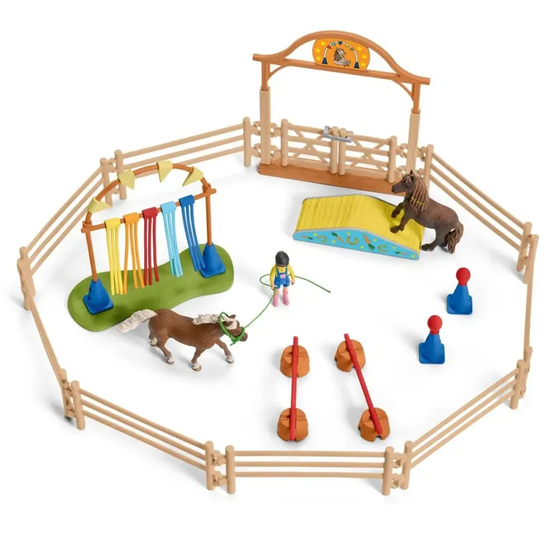 Schleich Pony Agility Training Toy Set-1
