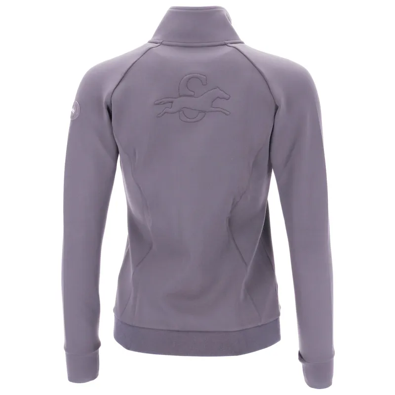 Schockemohle Iris Full Zip Ladies Sweater - Slate Grey-1