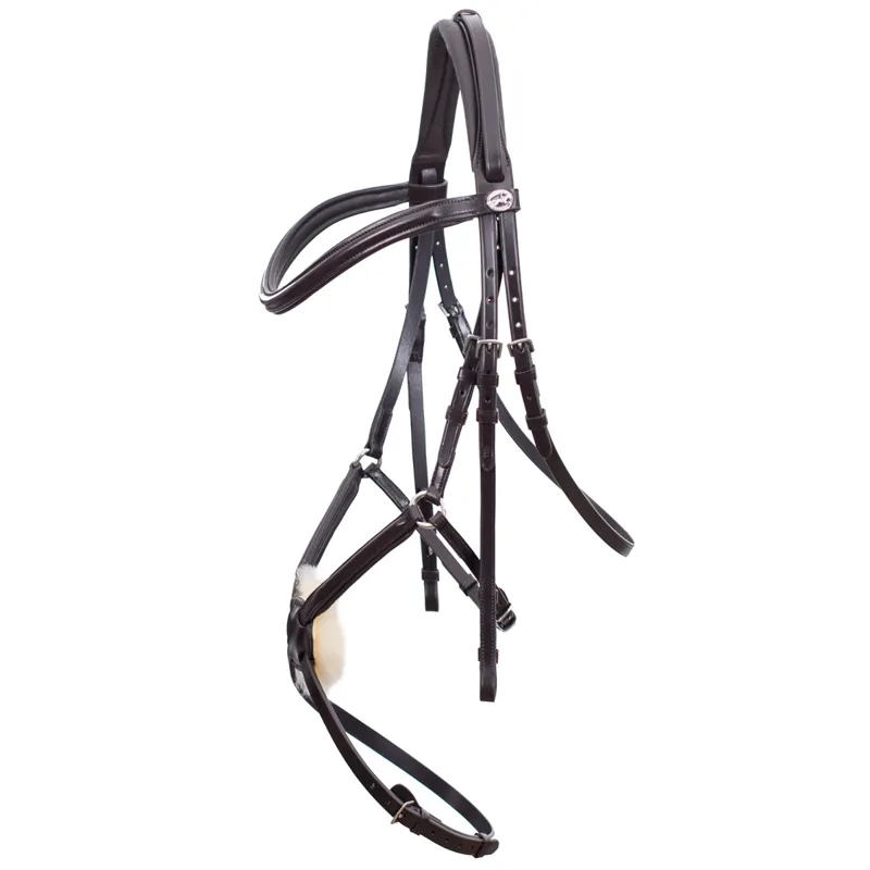 Schockemohle Auckland Grackle Bridle - Dark Brown/Silver