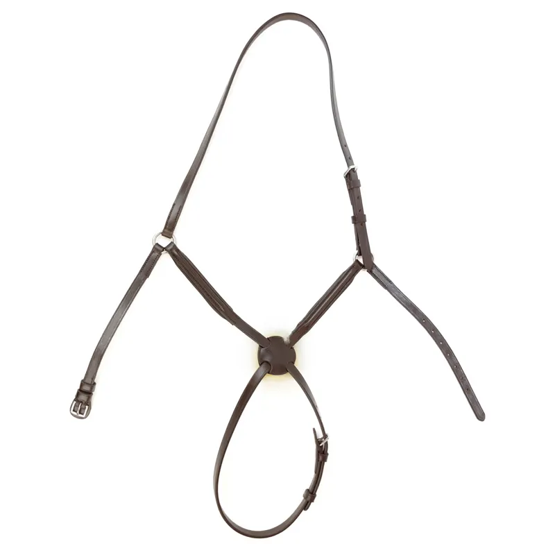 Schockemohle Auckland Grackle Noseband - Dark Brown/Silver-1