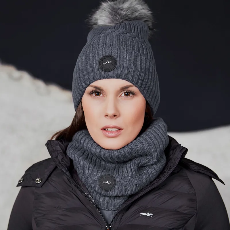 Schockemohle Baila Style Bobble Hat - Silver-1