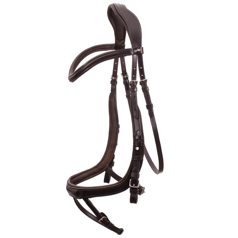 Schockemohle Equitus Alpha Anatomic Bridle - Espresso/Silver