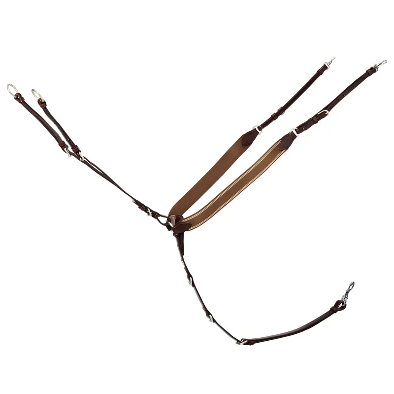 Schockemohle Pro Jump Plus Breastplate - Antique Brown/Silver