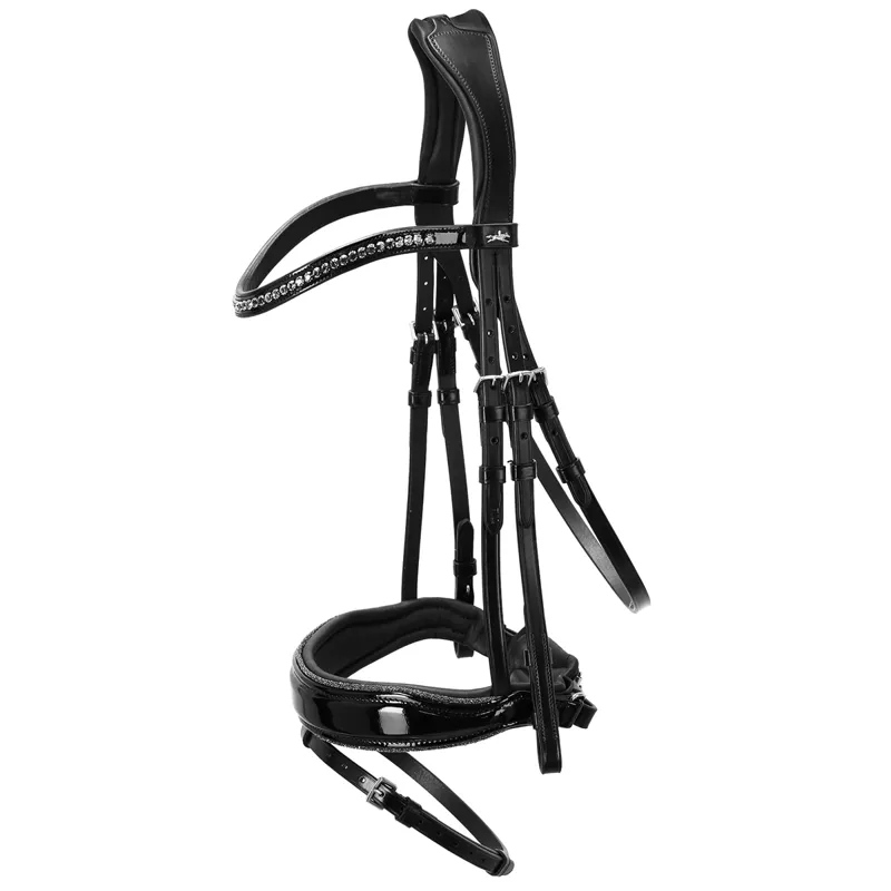 Schockemohle Stanford Glam Flash Bridle - Patent Black