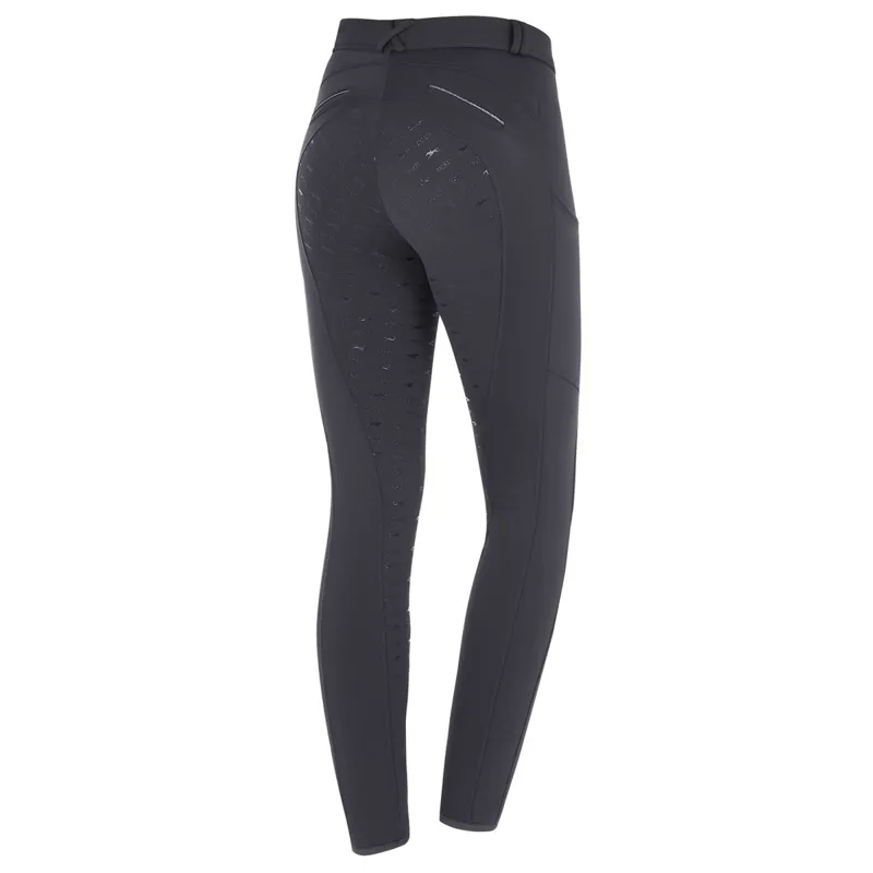 Schockemohle Winter II Full Grip Ladies Riding Tights - Graphite-1