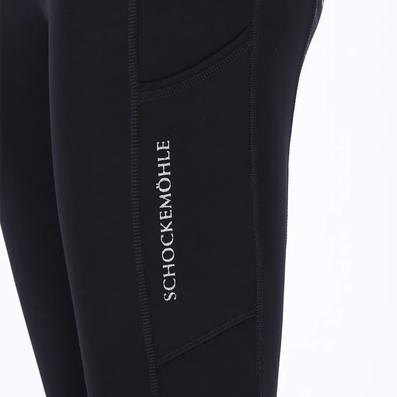 Schockemohle Winter II Full Grip Ladies Riding Tights - Deep Night-2