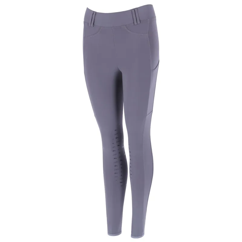 Schockemohle Classy Sporty Knee Grip Ladies Riding Tights - Slate Grey