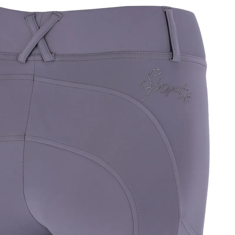 Schockemohle Classy Sporty Knee Grip Ladies Riding Tights - Slate Grey-2