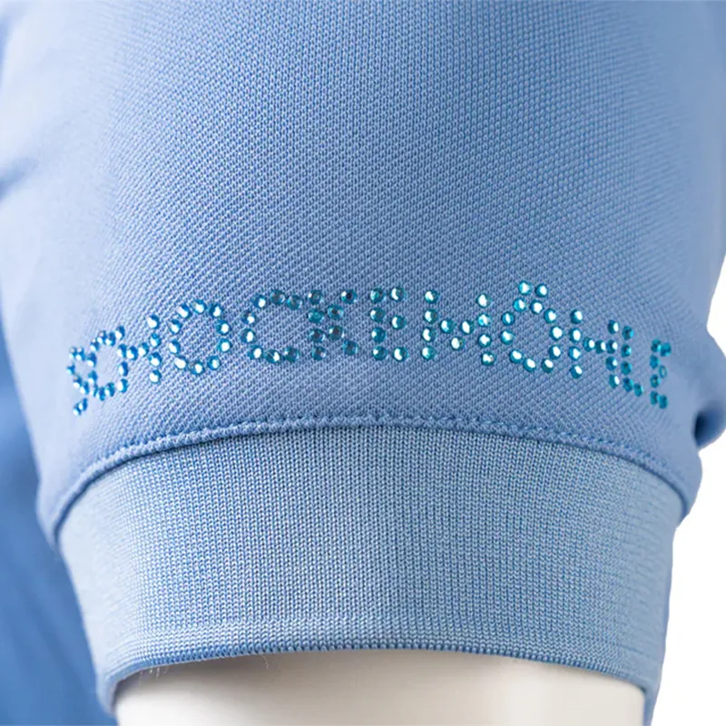 Schockemohle Madlin Style Ladies Polo Shirt - Cloud Blue-1