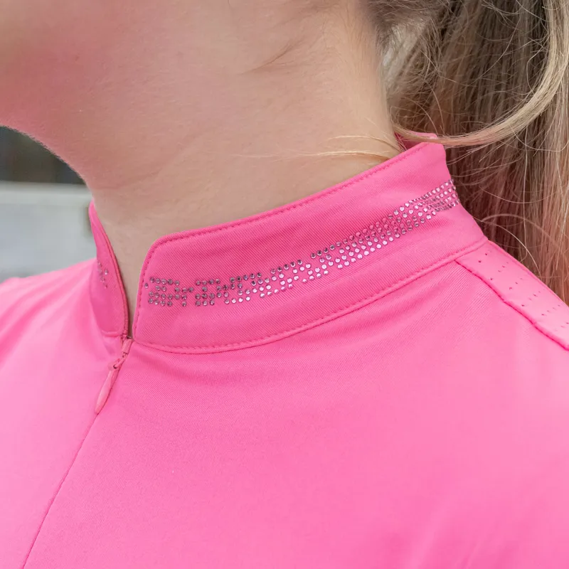 Schockemohle Summer Page Style Ladies Functional Shirt - Hot Pink-3