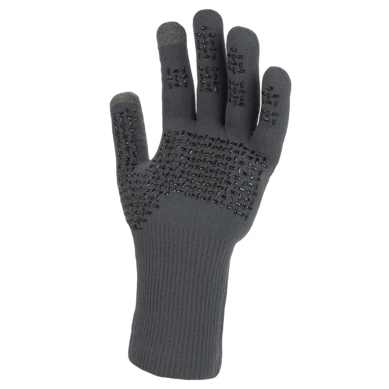 Sealskinz Waterproof All Weather Ultra Grip Knitted Gloves Grey