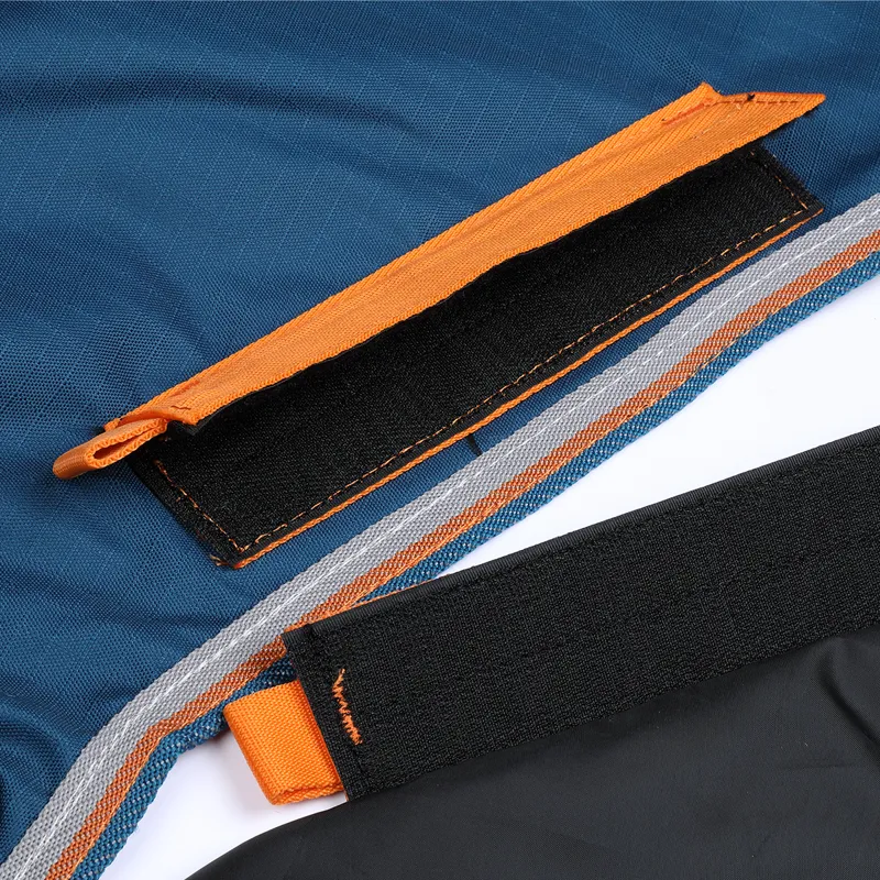 Shires Tempest Original Lite 0g Detachable Neck Turnout Rug - Teal-7