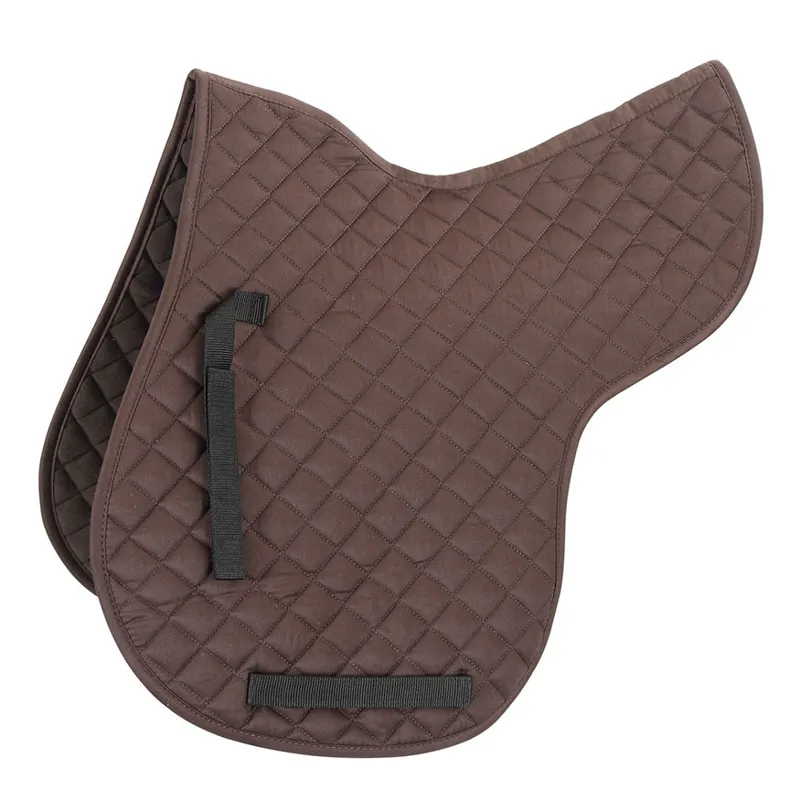 Shires High Wither Quilted Numnah - Brown