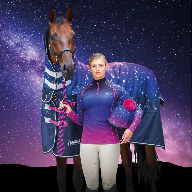 Shires Tempest Original 200 Combo Neck Turnout Rug - Pink Nebular