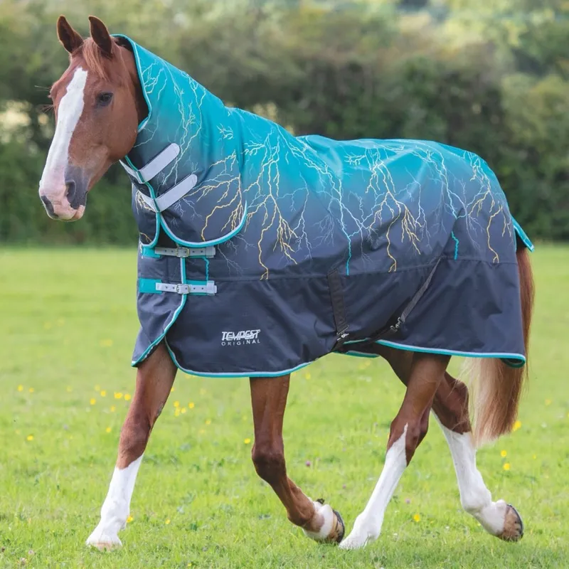 Shires Tempest Original 200 Combo Turnout Rug Teal Lightening