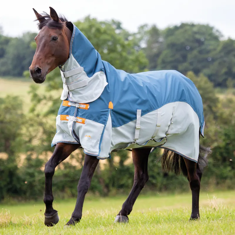 Shires Highlander Plus Waterproof Combo Neck Fly Rug - Petrol
