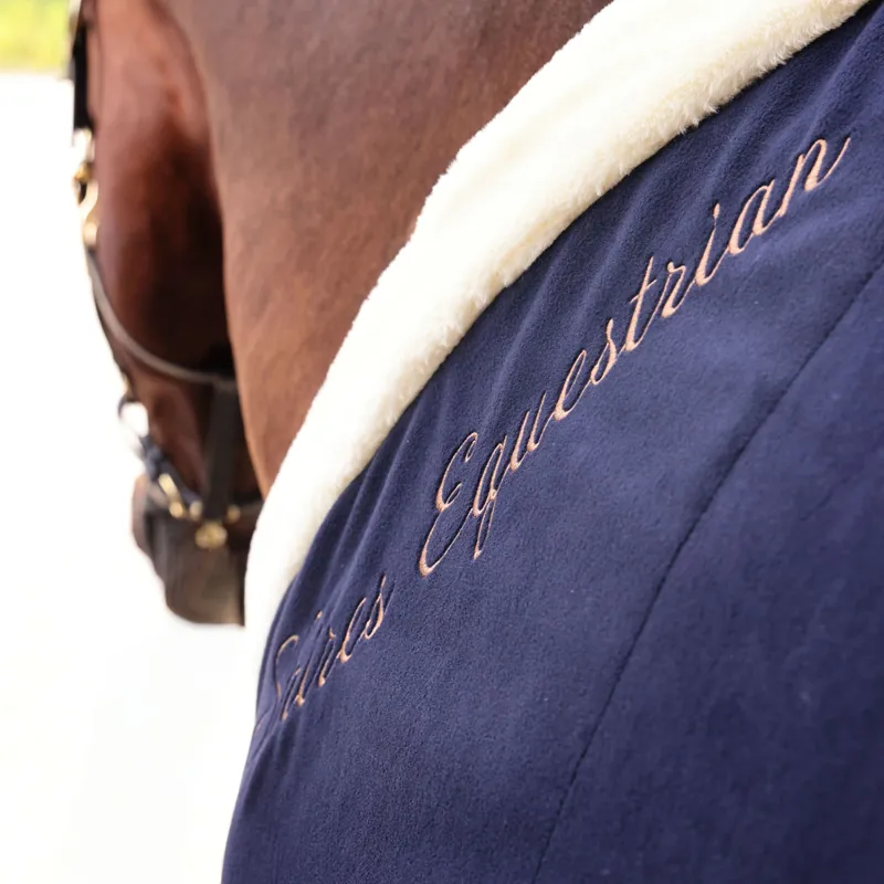 Shires Deluxe Fleece Rug - Navy-2
