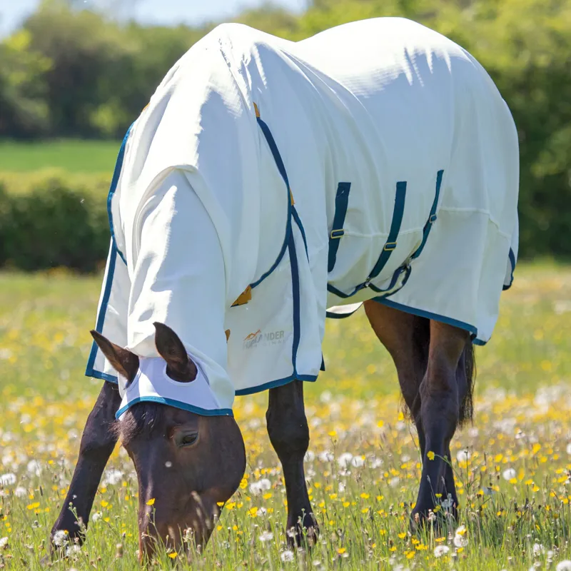 Shires Highlander Plus SweetItch Combo Fly Rug White