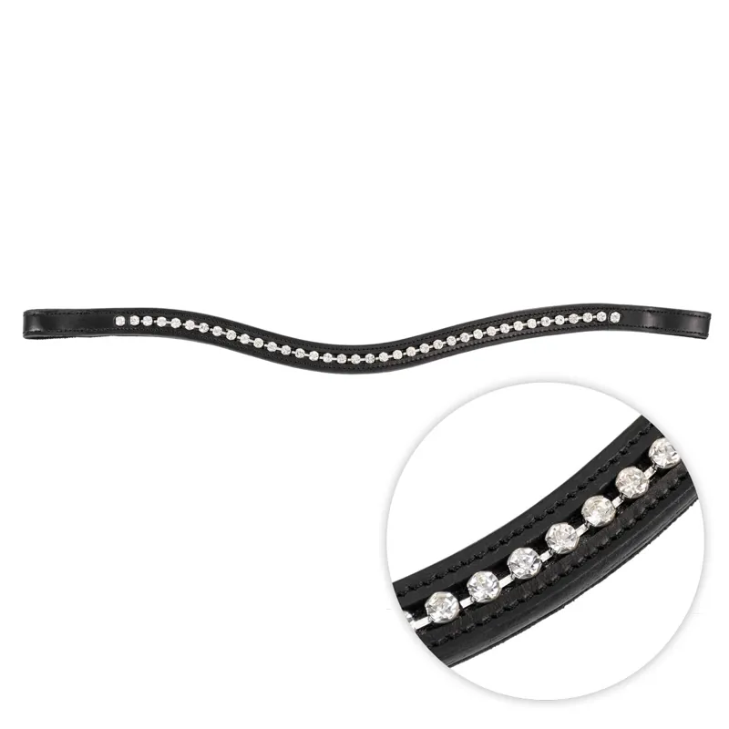 Velociti GARA Large Diamante Browband - Black/Clear