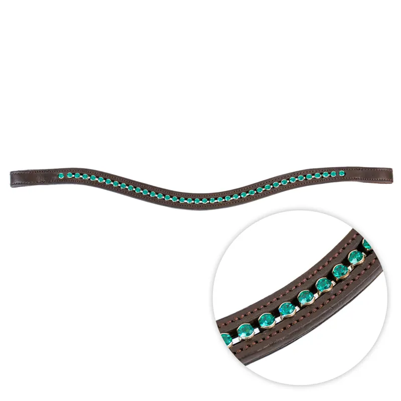 Velociti GARA Large Diamante Browband - Havana/Green