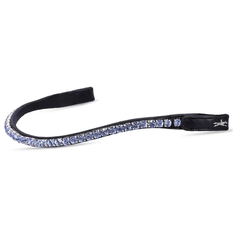 Schockemohle Siena Browband - Black/Light Blue