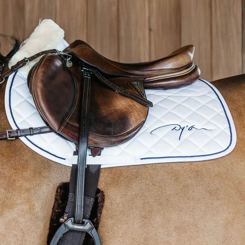 Dy'on Skin-Friendly Jumping Saddlecloth - White-1