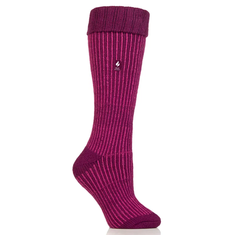 Sockshop Heat Holders Begonia Ladies Boot Socks - Fuchsia Red
