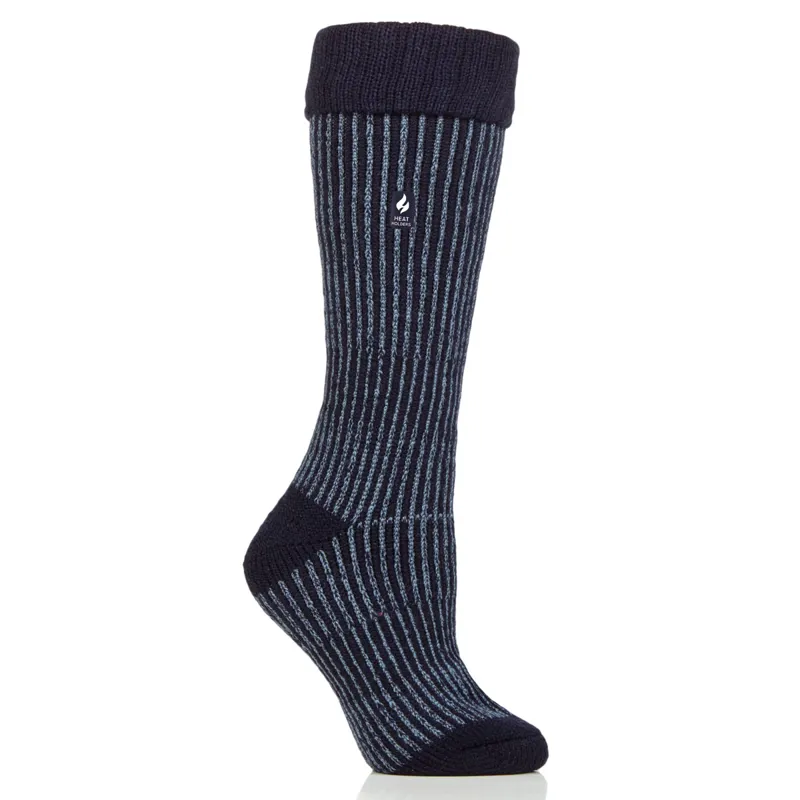 Sockshop Heat Holders Begonia Ladies Boot Socks - Navy