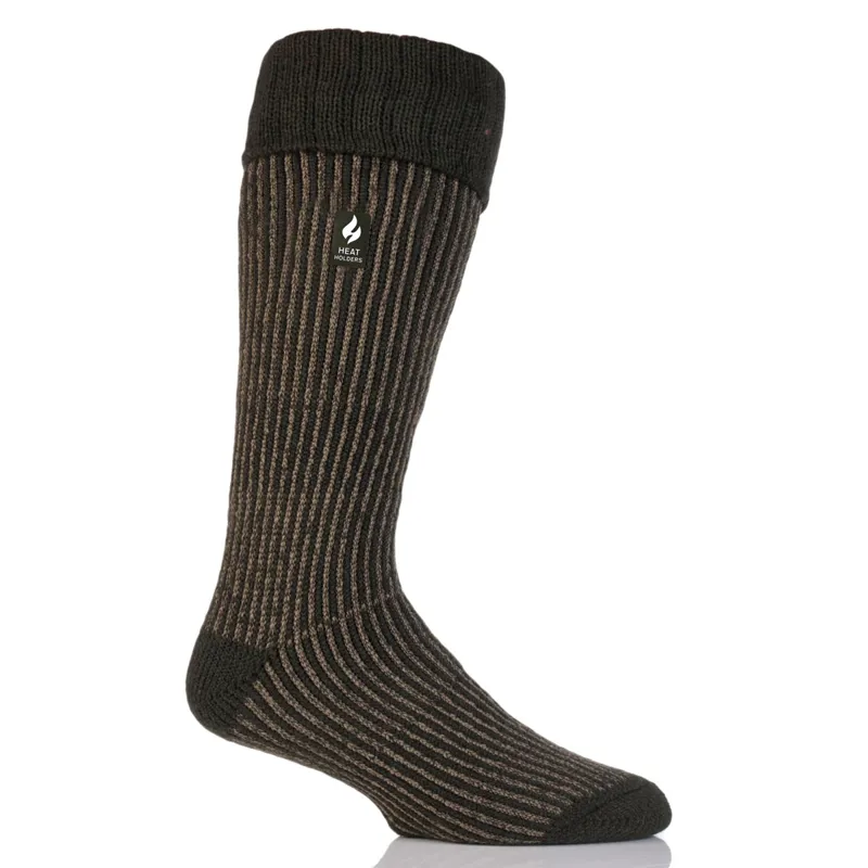 SockShop Heat Holders Buzzard Mens Thermal Wellington Socks - Green