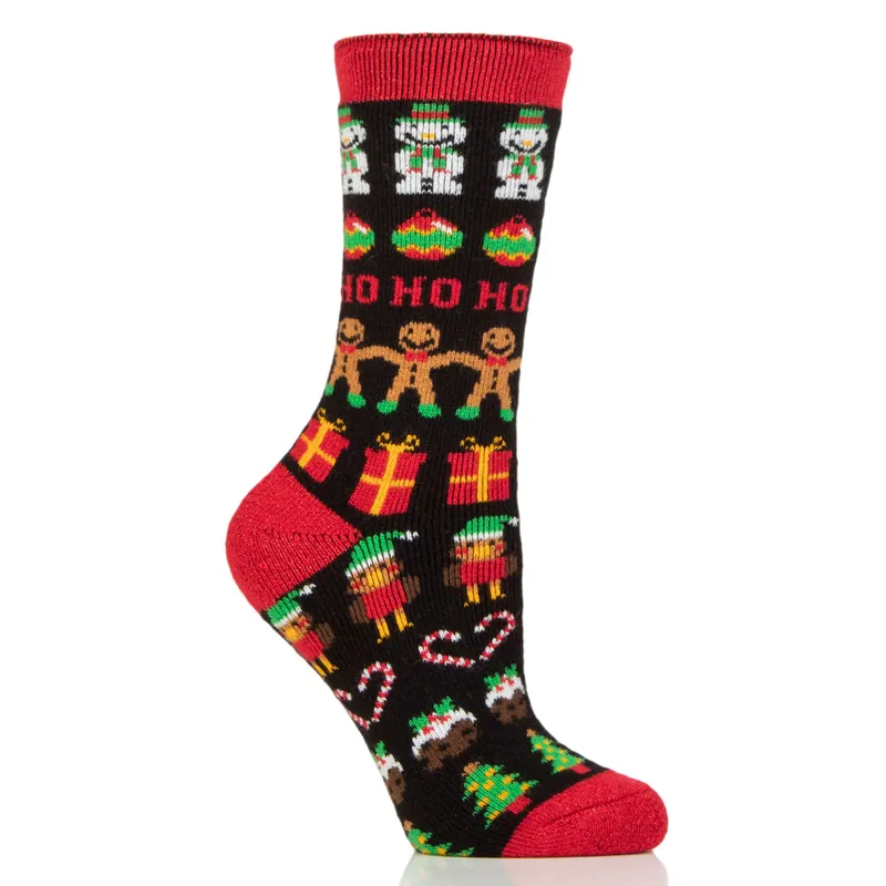 Sockshop Heat Holders Christmas Ladies LITE Socks - Gingerbread