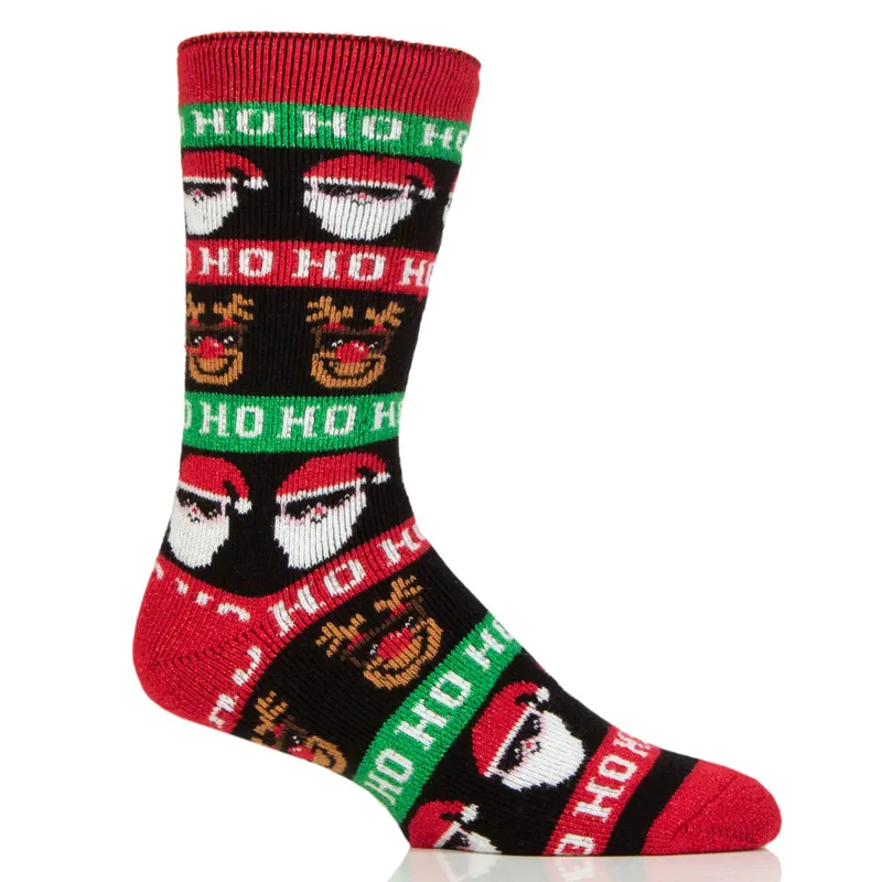 Sockshop Heat Holders Christmas Mens LITE Socks - Ho Ho Ho