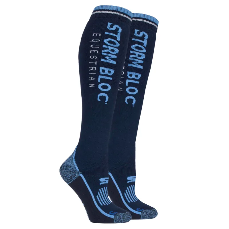 SockShop Storm Bloc Xtreme BlueGuard Ladies Tall Riding Socks - Navy