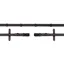 Schockemohle Soft Rubber Reins with Leather Stops - Brown/Silver