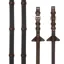 LeMieux Soft Rubber Reins with Stoppers - Havana/Brass