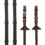 LeMieux Soft Rubber Reins with Stoppers - Havana/Silver