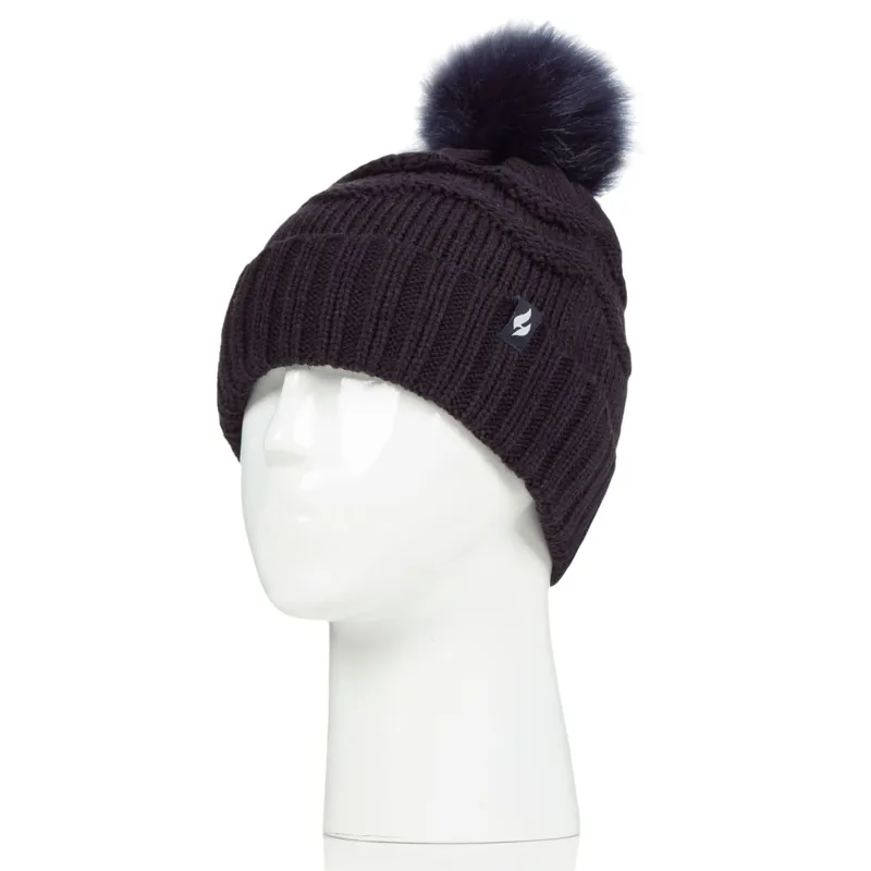 Sockshop Heat Holders Cotswold Bobble Hat - Navy