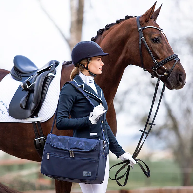 Someh Classic Grooming Bag - Equestrian Blue-4