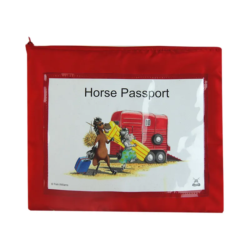 Spartan Horse Passport Holder - Red