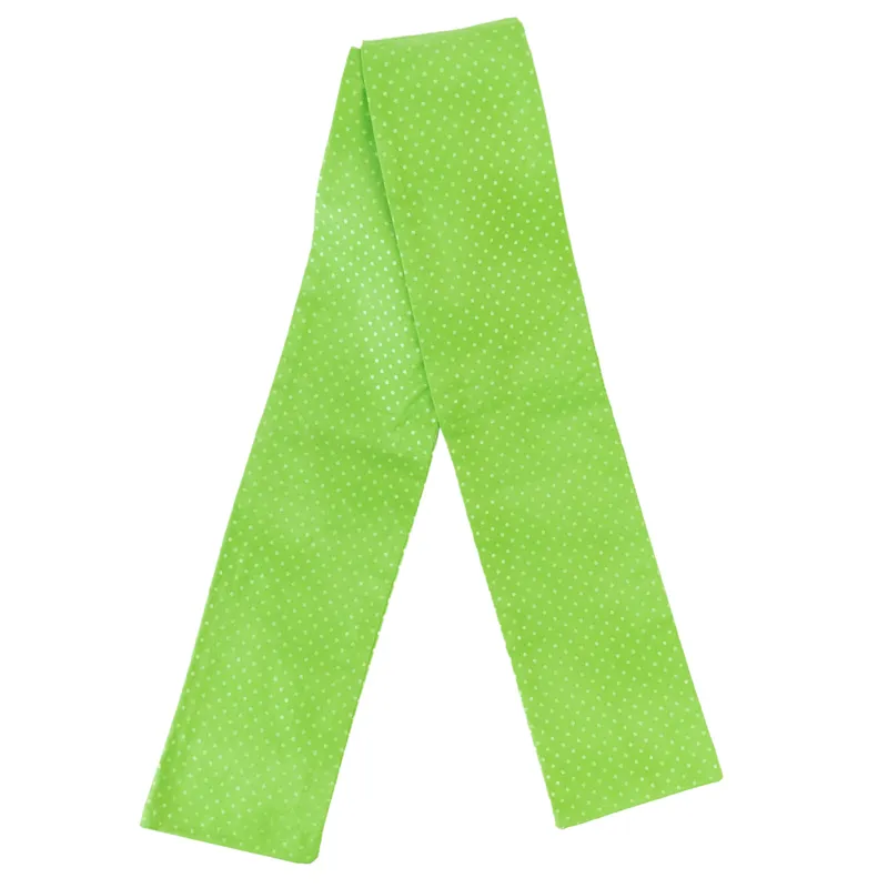 Spartan Self-Tie Stock - Lime Green Spots